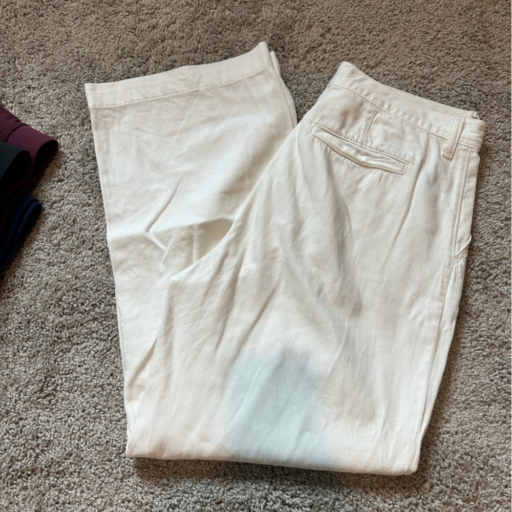 Madewell Baggy Straight White Jeans- 29